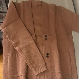 Men's Tan Sweater Cardigan